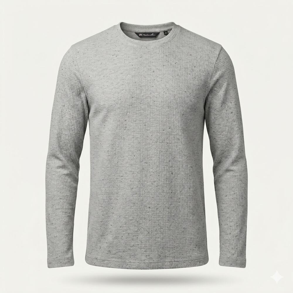 Travis Mathew Men's S Modal Minimalist Dadcore Preppy Waffle Thermal Pullover